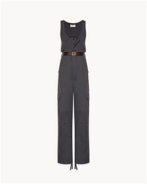 cassandre jumpsuit in cotton twill .